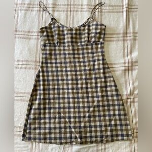 motel rocks plaid mini dress